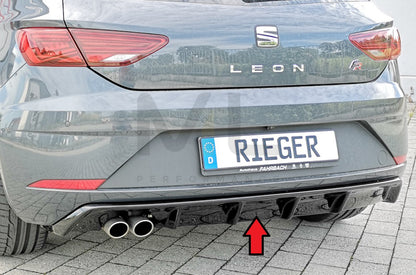 Rieger 00088132 SEAT 5F Leon FR Rear Diffuser 1 | ML Performance UK Car Parts