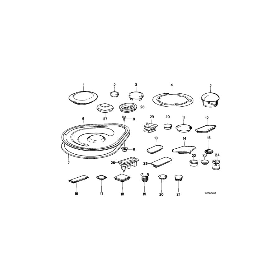 Genuine BMW 51711964819 E34 E32 Blind Plug D=15MM (Inc. 518i, 540i & 730iL) | ML Performance UK Car Parts