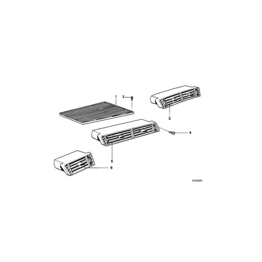 Genuine BMW 64221375027 E23 Fresh Air Grille, Right (Inc. 745i, 735i & 728) | ML Performance UK Car Parts