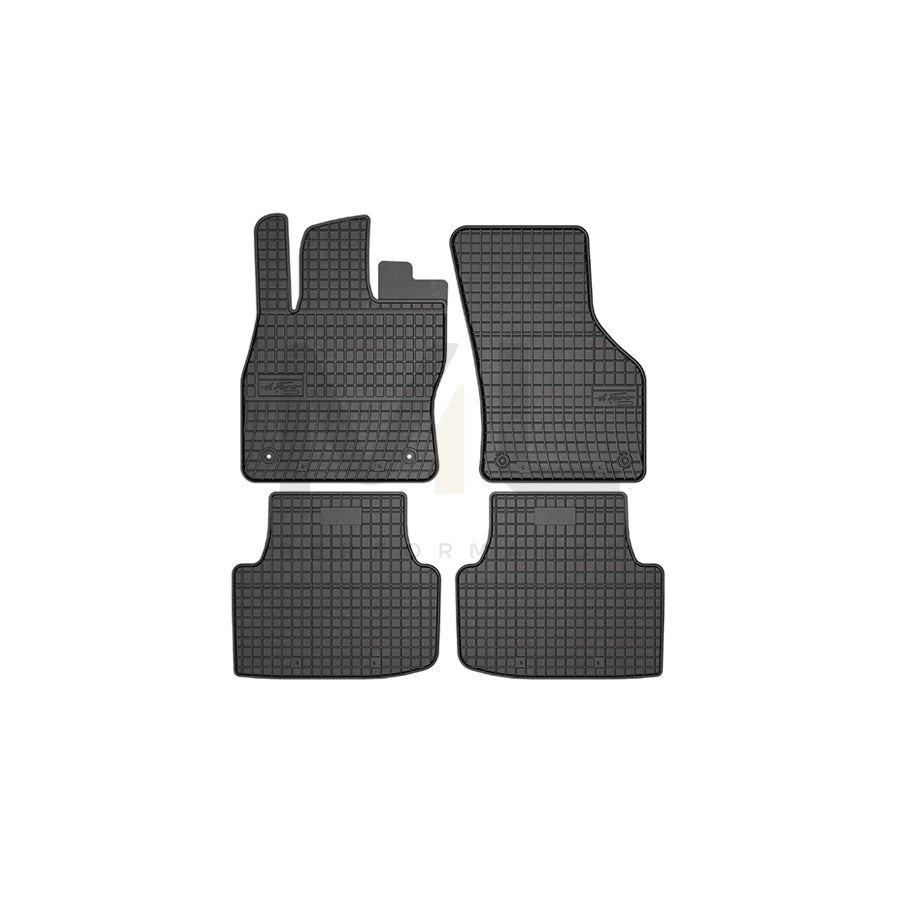 FROGUM Tailored, Basic 410923 Floor mat set for SEAT LEON Elastomer, Front and Rear, Quantity: 4, Black | ML Performance Car Parts