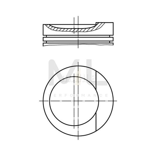 MAHLE ORIGINAL 034 89 00 Piston 82,51 mm, without cooling duct | ML Performance Car Parts