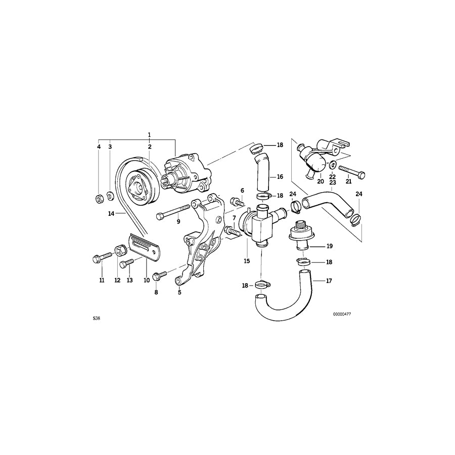 Genuine BMW 11721312977 E34 Fan Belt 12,5X975 SRC (Inc. M5 3.6) | ML Performance UK Car Parts