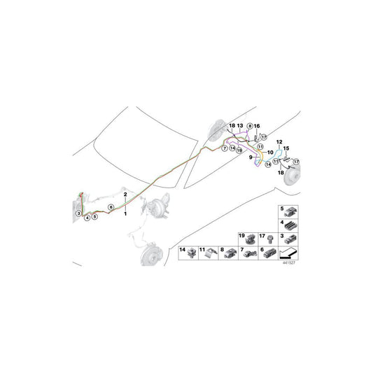 Genuine BMW 34326859936 F15 Pipe - Dsc - Hydraulic Unit- M10/M10 (Inc. X5 40eX) | ML Performance UK Car Parts