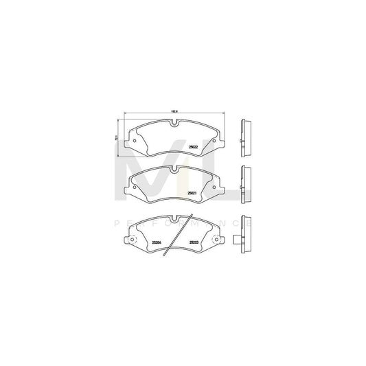 Hella 8DB 355 015-551 Brake Pad Set Prepared For Wear Indicator, With Brake Caliper Screws, With Accessories, With Counterweights | ML Performance Car Parts