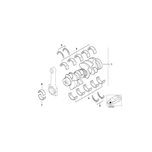 Genuine BMW 11210300284 E52 Crankshaft With Bearing Shells (Inc. ALPINA V8) | ML Performance UK Car Parts