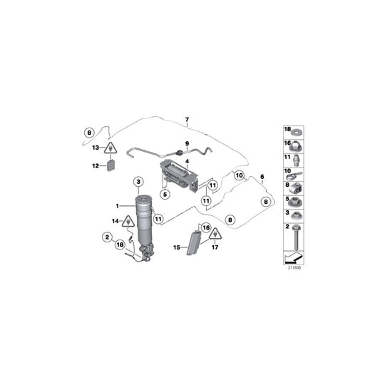 Genuine BMW 37206850594 F01 F02 Vent Tubing (Inc. 730d, 750LdX & 740d) | ML Performance UK