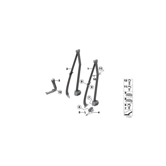 Genuine BMW 72119164500 F02 F01 F04 Upper Belt, Front Right VENETOBEIGE (Inc. Hybrid 7L, 750LiX & 740Li) | ML Performance UK Car Parts