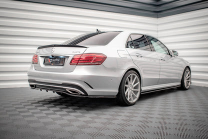 Maxton Design Mercedes Benz E-Class AMG-Line Sedan W212 (Facelift) Central Rear Splitter (with vertical bars)