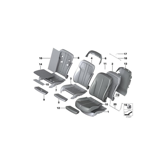 Genuine BMW 52107228246 F13 F12 Foam Pad, Comfort Backrest, Upper Right (Inc. 640d, 650i & 640dX) | ML Performance UK Car Parts