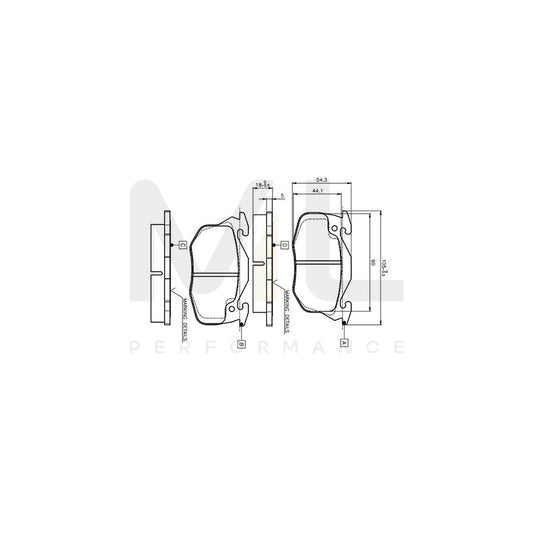 Bosch 0986Tb2009 Brake Pad Set Incl. Wear Warning Contact  | ML Performance Car Parts