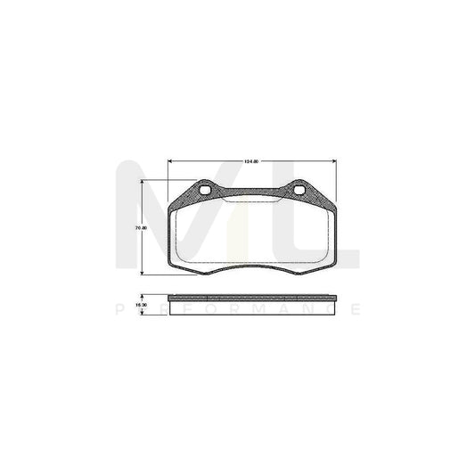 Bosch 0986Tb2885 Brake Pad Set Excl. Wear Warning Contact  | ML Performance Car Parts