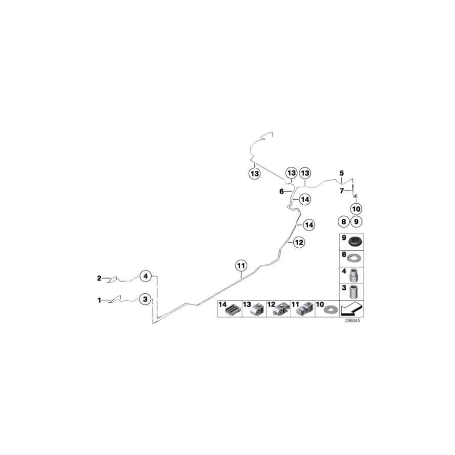 Genuine BMW 34326789228 F02 RR4 F07 Pipe M12/M12 (Inc. ALPINA B7, 750i & 740i) | ML Performance UK Car Parts