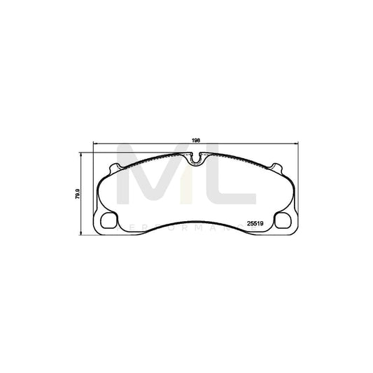 Hella 8DB 355 039-991 Brake Pad Set Prepared For Wear Indicator | ML Performance Car Parts
