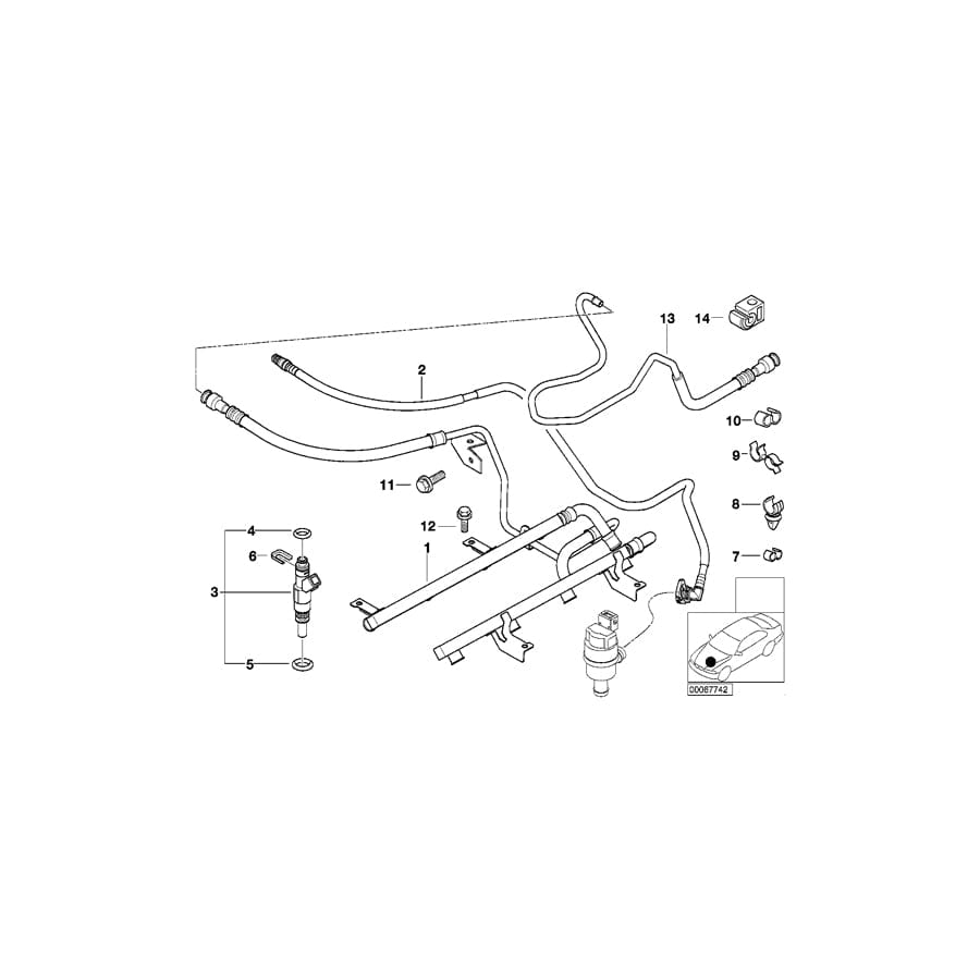 Genuine BMW 13311407982 E52 Feed Line (Inc.  & Z8) | ML Performance UK Car Parts