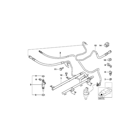 Genuine BMW 13311407982 E52 Feed Line (Inc.  & Z8) | ML Performance UK Car Parts