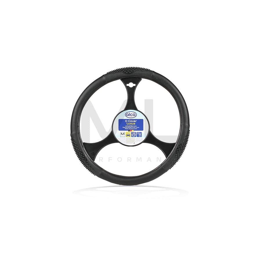 ALCA Luxus 592000 Steering wheel cover Black, Ø: 37-39cm, PVC | ML Performance Car Parts