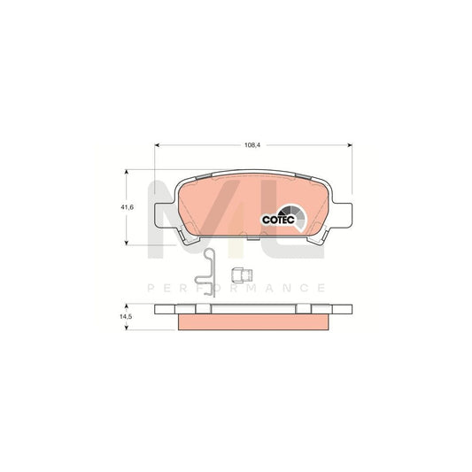 TRW Cotec Gdb3223 Brake Pad Set With Acoustic Wear Warning, With Accessories | ML Performance Car Parts
