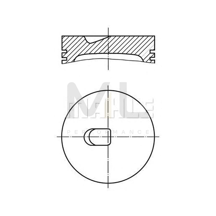 MAHLE ORIGINAL 6760900 Piston 80,6 mm, with piston rings, with piston ring carrier | ML Performance Car Parts