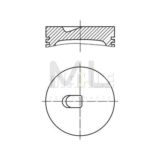 MAHLE ORIGINAL 6760900 Piston 80,6 mm, with piston rings, with piston ring carrier | ML Performance Car Parts