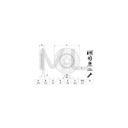 BOSCH 0 986 479 E21 Brake Disc Two-piece brake disc, Vented, Coated, High-carbon, with bolts/screws | ML Performance Car Parts