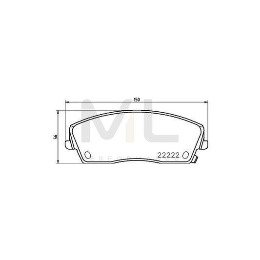 Hella 8DB 355 023-291 Brake Pad Set With Acoustic Wear Warning, With Accessories | ML Performance Car Parts