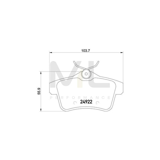 Brembo P 61 114X Brake Pad Set Excl. Wear Warning Contact | ML Performance Car Parts