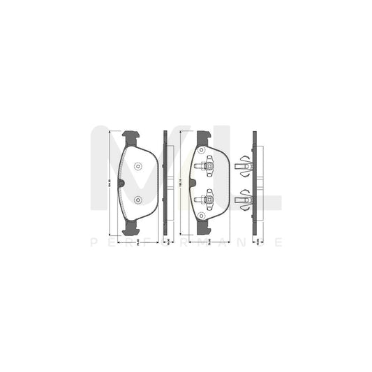 Bosch 0986Tb3095 Brake Pad Set For Volvo Xc60 I (156) Excl. Wear Warning Contact  | ML Performance Car Parts