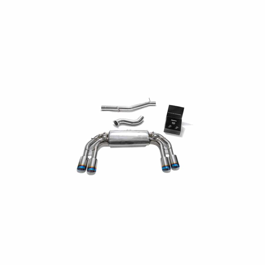 Armytrix VW7R2-QS38B Valvetronic Exhaust System Volkswagen Golf R MK7.5 2016-2019 with Quad Blue Coated 4" | ML Performance UK UK Car Parts