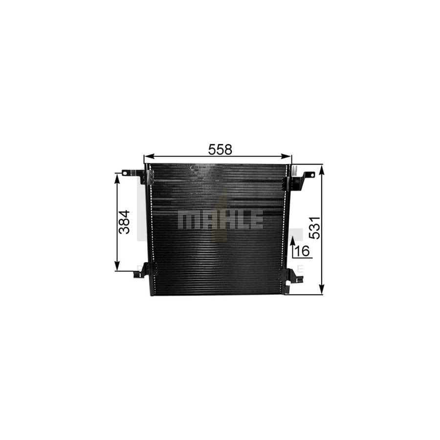 MAHLE ORIGINAL AC 259 000P Air conditioning condenser suitable for MERCEDES-BENZ ML-Class (W163) without dryer | ML Performance Car Parts