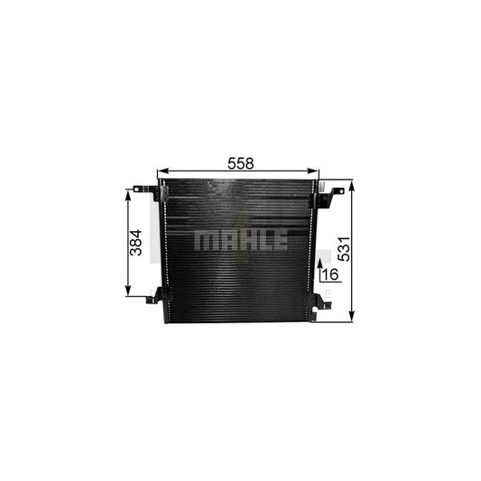 MAHLE ORIGINAL AC 259 000P Air conditioning condenser suitable for MERCEDES-BENZ ML-Class (W163) without dryer | ML Performance Car Parts