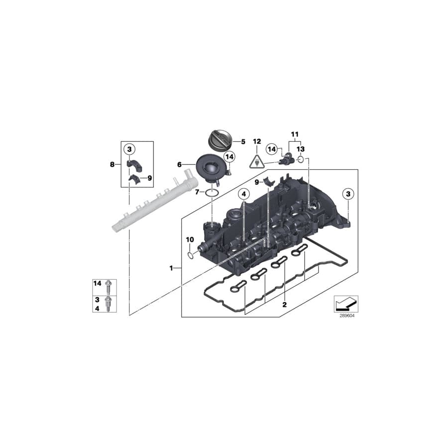 Genuine BMW 11127810586 F11 F07 F10 Oil Filler Neck (Inc. 525dX, 518d & 525d) | ML Performance UK Car Parts