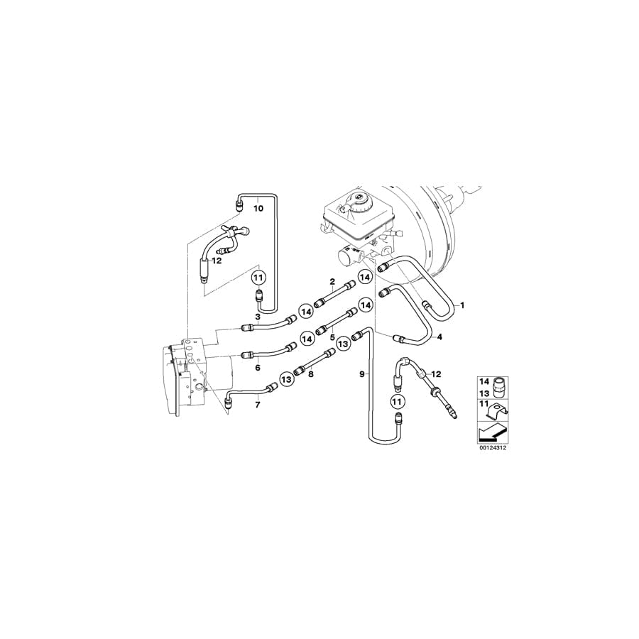 Genuine BMW 34326780398 E60 E63 E61 Pipe (Inc. 530xd, 520i & 530d) | ML Performance UK Car Parts