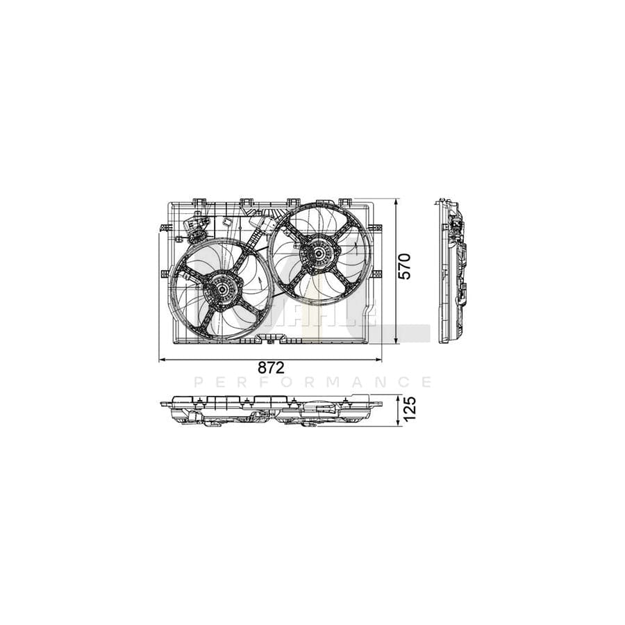 MAHLE ORIGINAL CFF 193 000P Fan, radiator for FIAT DUCATO ???: 390mm, with resistor, with integrated regulator | ML Performance Car Parts