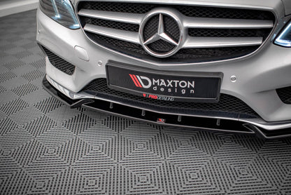 Maxton Design Mercedes Benz E-Class AMG-Line Sedan W212 (Facelift) Front Splitter V.2