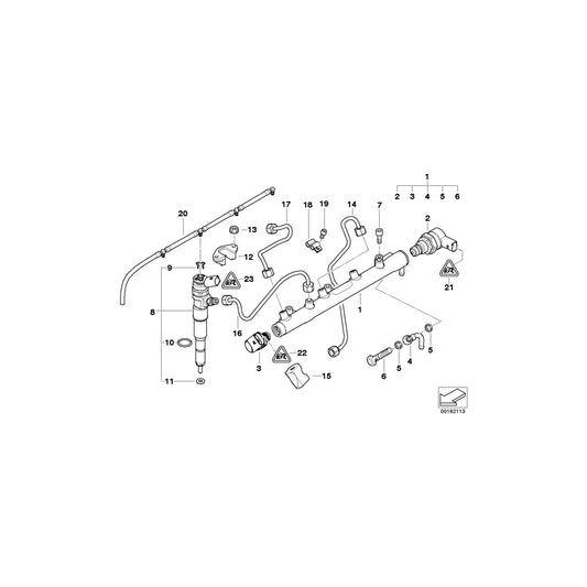 Genuine BMW 13537787236 E63 E83 E60 O-Ring 22X2 (Inc. X3 3.0sd, 740d & X6 30dX) | ML Performance UK Car Parts