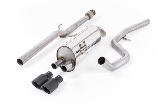 MillTek SSXPE109 Peugeot 208 Non-Resonated Cat-Back Exhaust with Cerakote Black Tips