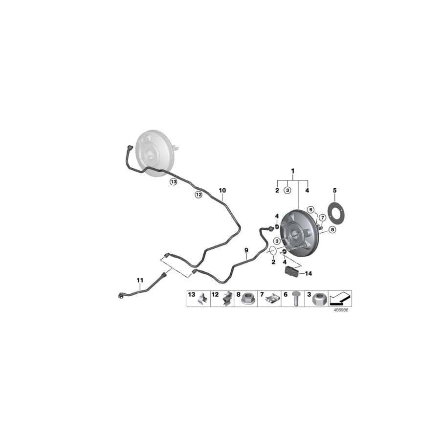 Genuine BMW 34336889233 F39 F48 Brake Servo Unit (Inc. X2 20iX, X1 28iX & X2 28iX) | ML Performance UK Car Parts