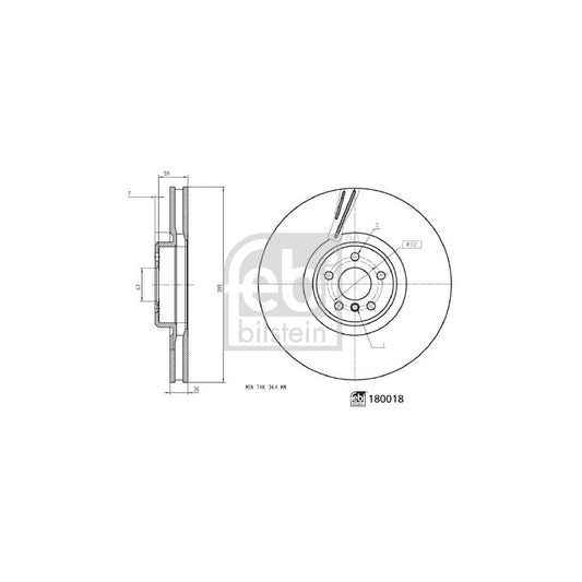 Febi Bilstein 180018 Brake Disc