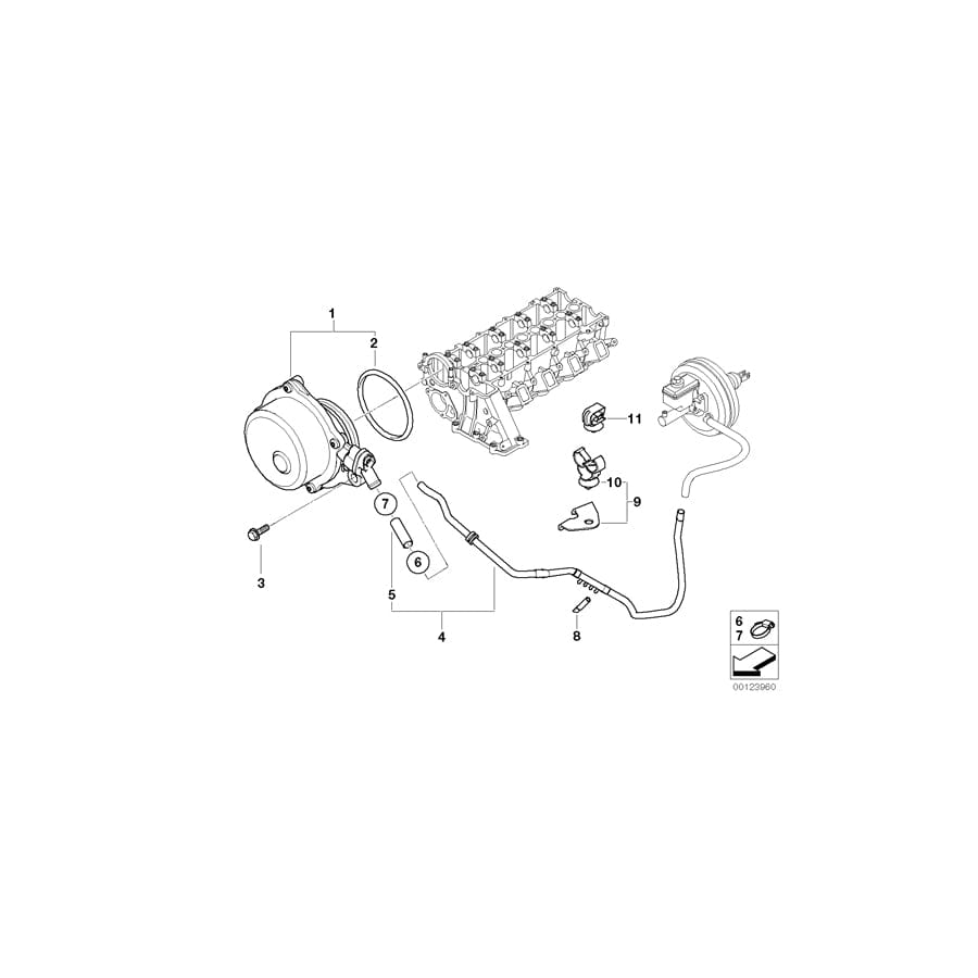Genuine BMW 11667787914 E64 E61 E87 Bracket For Vacuum Hose (Inc. 318d, X3 2.0d & 318td) | ML Performance UK Car Parts