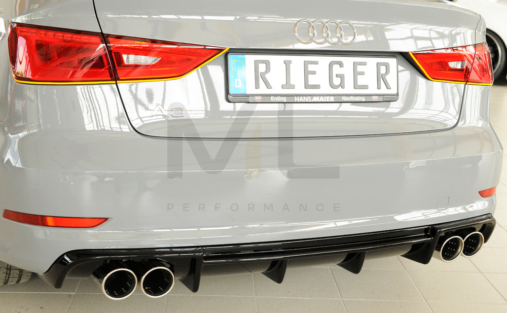 Rieger 00088158 Audi 8V A3 Rear Diffuser 4 | ML Performance UK Car Parts