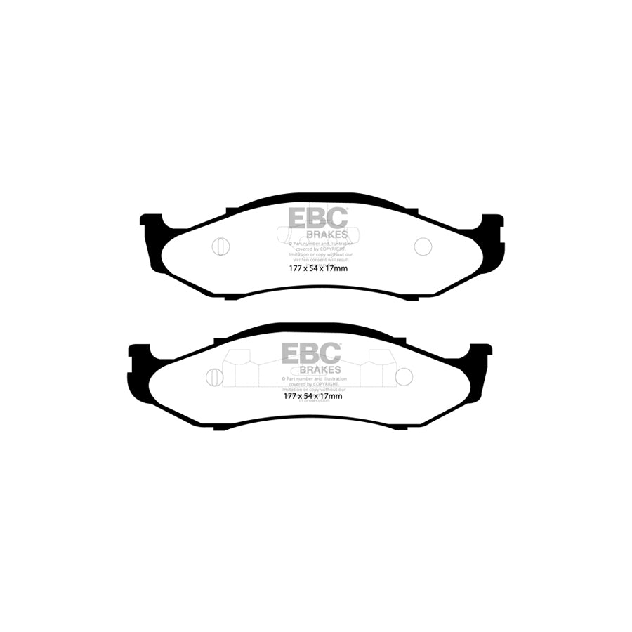 EBC DP41255R Jeep Yellowstuff Front Brake Pads (Inc. Cherokee, Grand Cherokee, Wrangler) 2 | ML Performance UK Car Parts