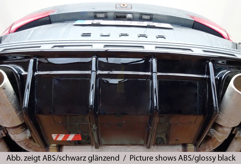 Rieger 00027047 SEAT 5FP Ateca Cupra Rear Diffuser 4 | ML Performance UK Car Parts