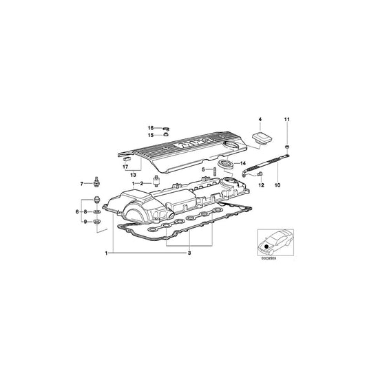 Genuine BMW 11121404466 E36 Cover M-POWER (Inc. M3 & Z3 M) | ML Performance UK Car Parts