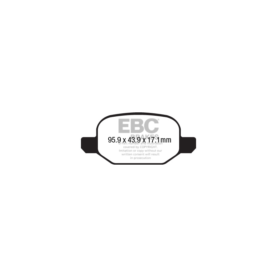 EBC DP22213 Fiat 500L Greenstuff Rear Brake Pads - TRW Caliper 2 | ML Performance UK Car Parts