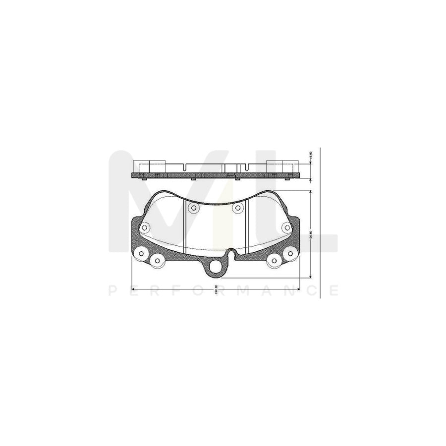 Bosch 0986Tb2454 Brake Pad Set Excl. Wear Warning Contact  | ML Performance Car Parts