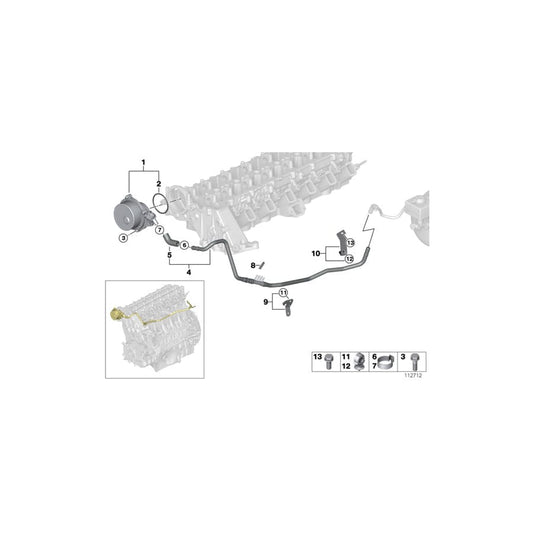 Genuine BMW 11667786674 E39 E38 E90 Bracket For Vacuum Hose (Inc. 730d, 530d & 330xd) | ML Performance UK Car Parts