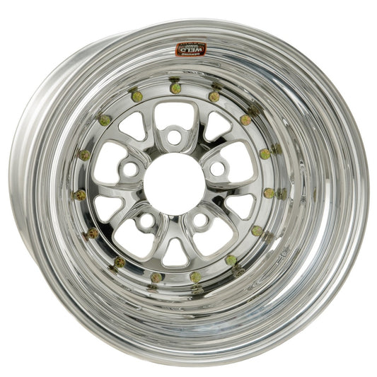 Weld 84P-512282 V-Series Wheel 15x12 5x4.75 ET-13 BS6 Polished Center - Polished Shell