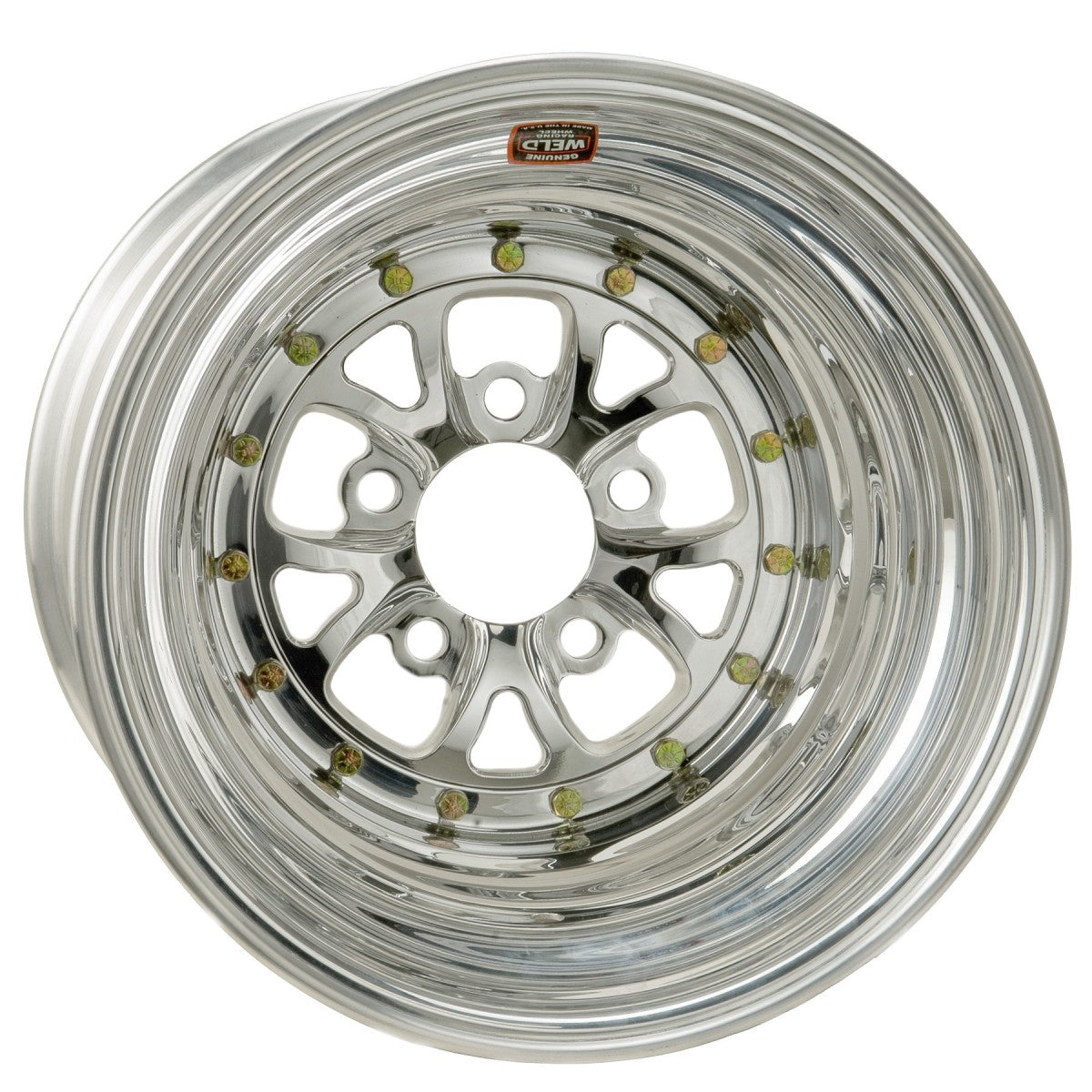Weld 84P-510212 V-Series Wheel 15x10 5x4.5 ET13 BS6 Polished Center - Polished Shell