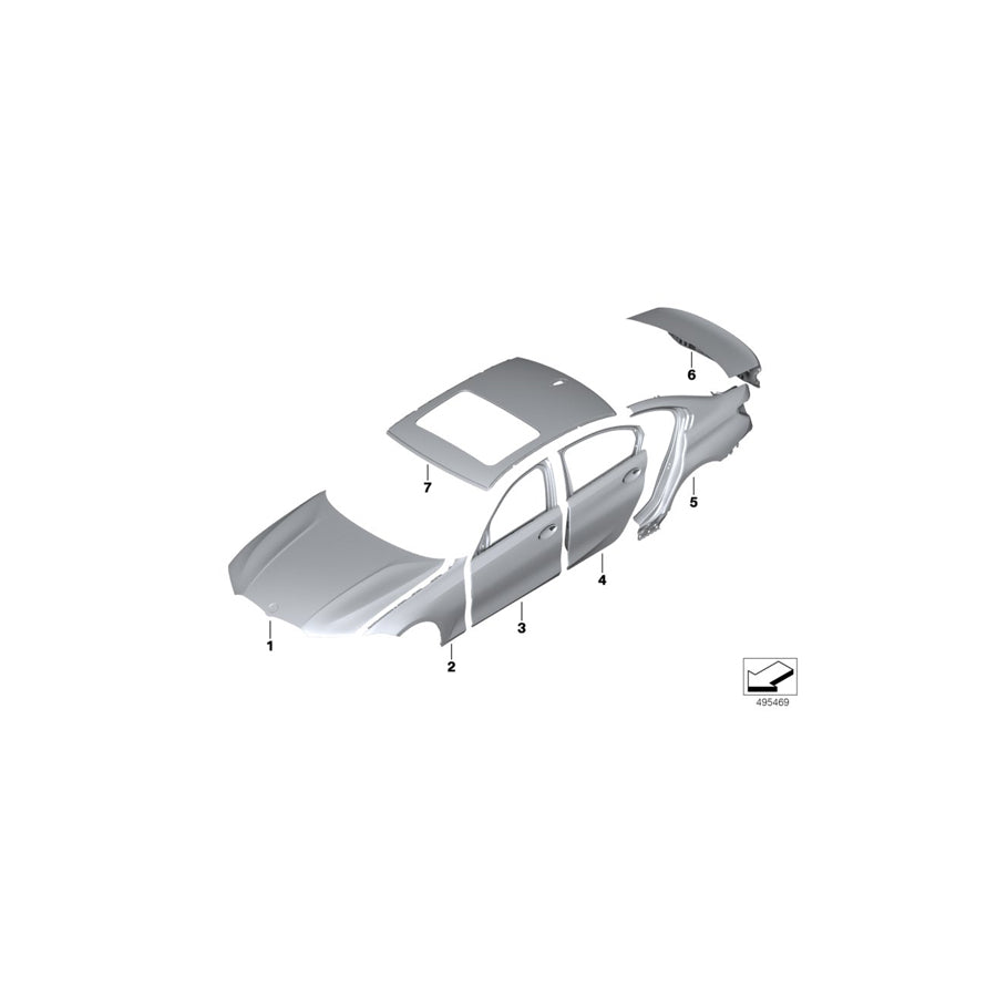 Genuine BMW 41007493284 G20 G21 Reinforcement Plate, Rocker Panel, Right (Inc. 320iX, 330i & 320dX) | ML Performance UK