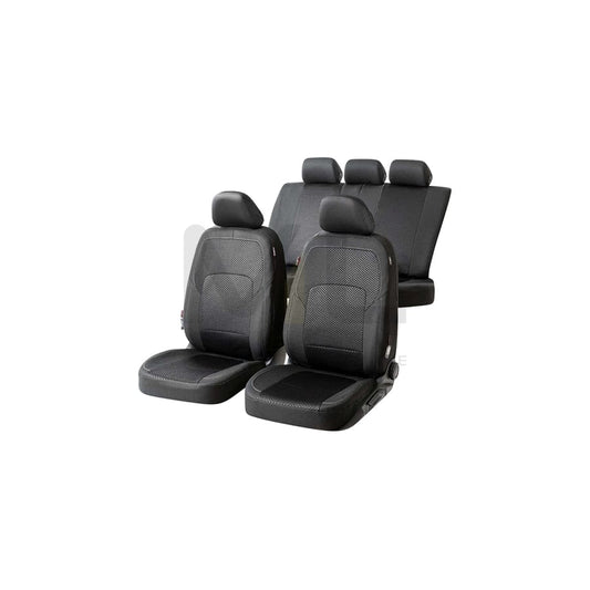 WALSER Logan, ZIPP IT Premium 11862 Car seat cover Black, Silver, Polyester, Front and Rear | ML Performance Car Parts